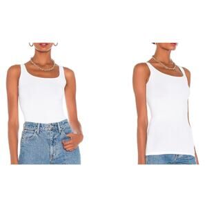 Theory Women's Len Tubular Tank Top White O S NWT 130